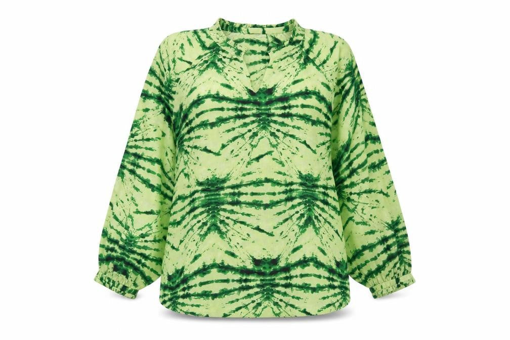 JD Williams Women’s Green Tie Dye Tunic Blouse Size 32 Long Sleeve