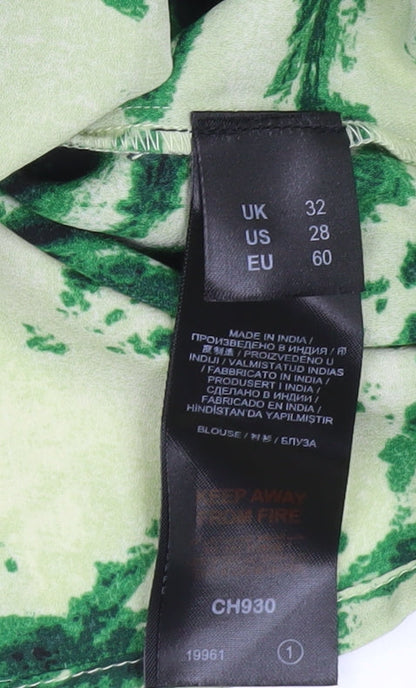 JD Williams Women’s Green Tie Dye Tunic Blouse Size 32 Long Sleeve