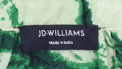 JD Williams Women’s Green Tie Dye Tunic Blouse Size 32 Long Sleeve