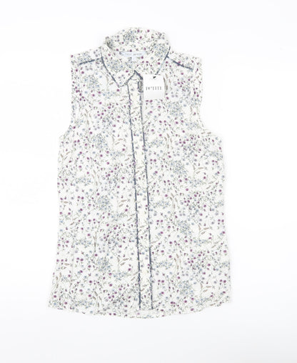 Womens UK Size 6 NEXT Multicoloured Basic Blouse