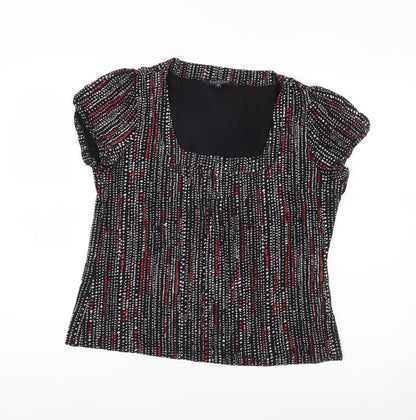 Womens UK Size 16 Debenhams Black Basic Blouse