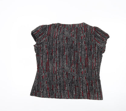 Womens UK Size 16 Debenhams Black Basic Blouse
