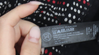 Womens UK Size 16 Debenhams Black Basic Blouse