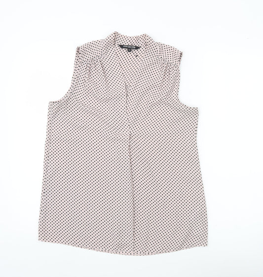 Womens UK Size 10 Debenhams White Basic Blouse