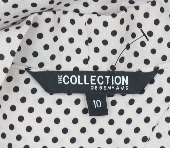 Womens UK Size 10 Debenhams White Basic Blouse