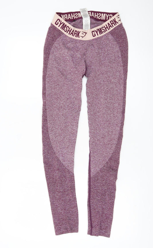 Gymshark Women Purple Seamless Leggings Size S Slim Fit Activewear