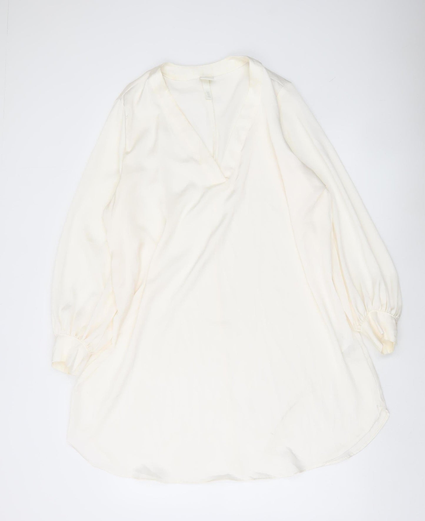 Womens UK Size 12 H&M Ivory Tunic Blouse