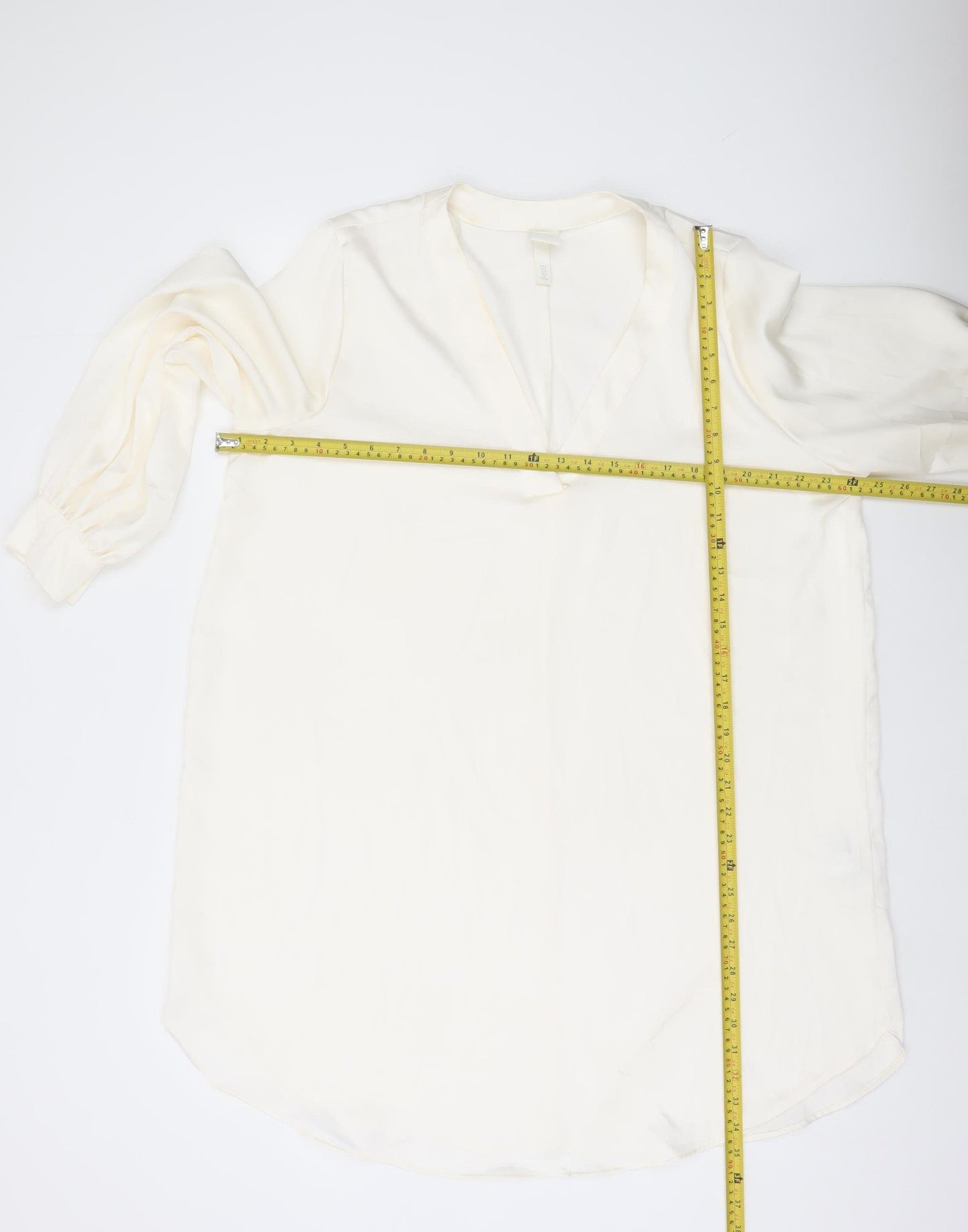 Womens UK Size 12 H&M Ivory Tunic Blouse