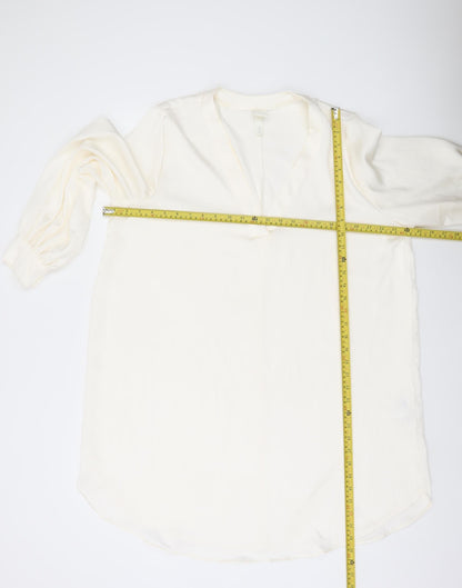 Womens UK Size 12 H&M Ivory Tunic Blouse