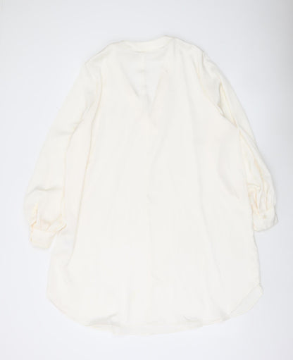 Womens UK Size 12 H&M Ivory Tunic Blouse