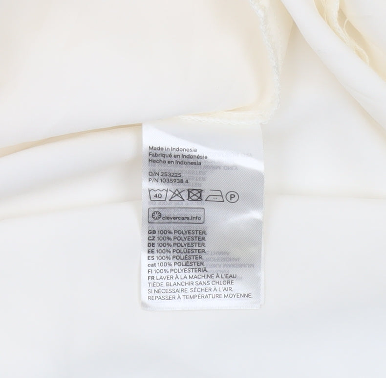 Womens UK Size 12 H&M Ivory Tunic Blouse