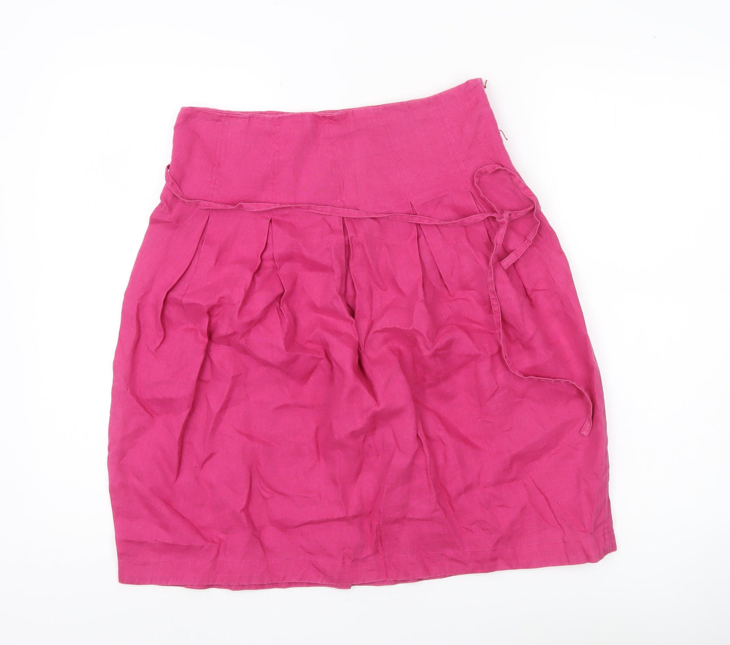 Great Plains Women’s Pink Linen Knee Length A-Line Skirt Size 8