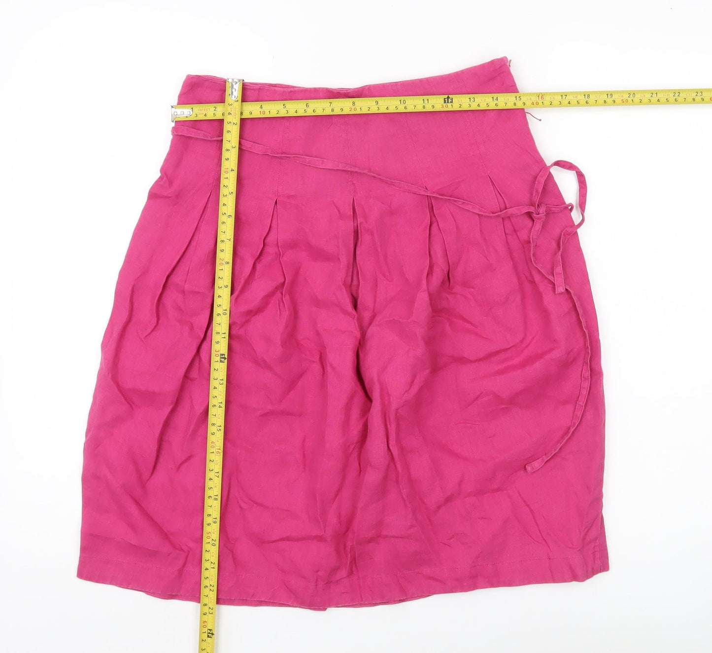 Great Plains Women’s Pink Linen Knee Length A-Line Skirt Size 8
