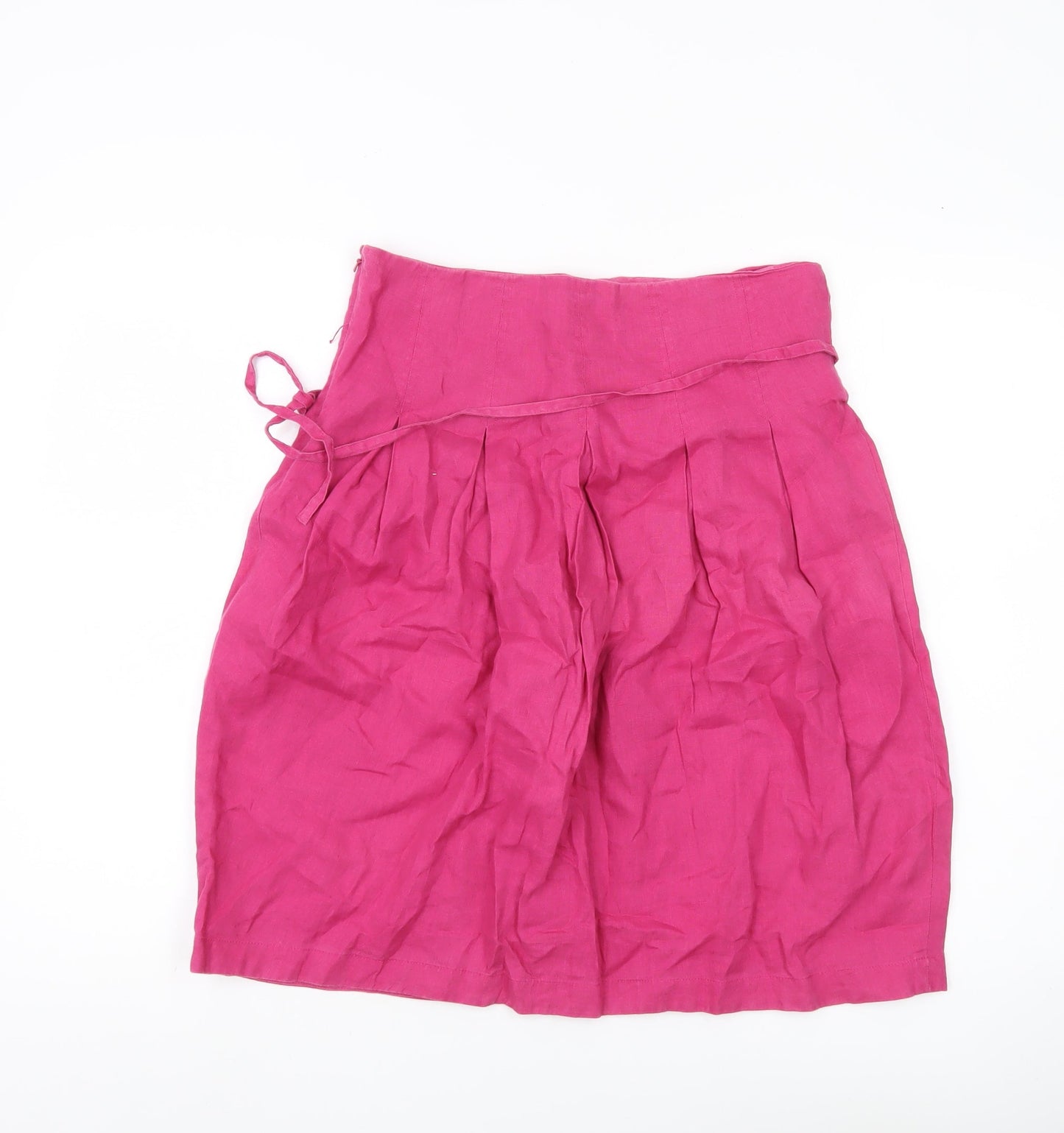 Great Plains Women’s Pink Linen Knee Length A-Line Skirt Size 8