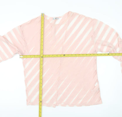 Womens UK Size L Zara Pink Basic Blouse