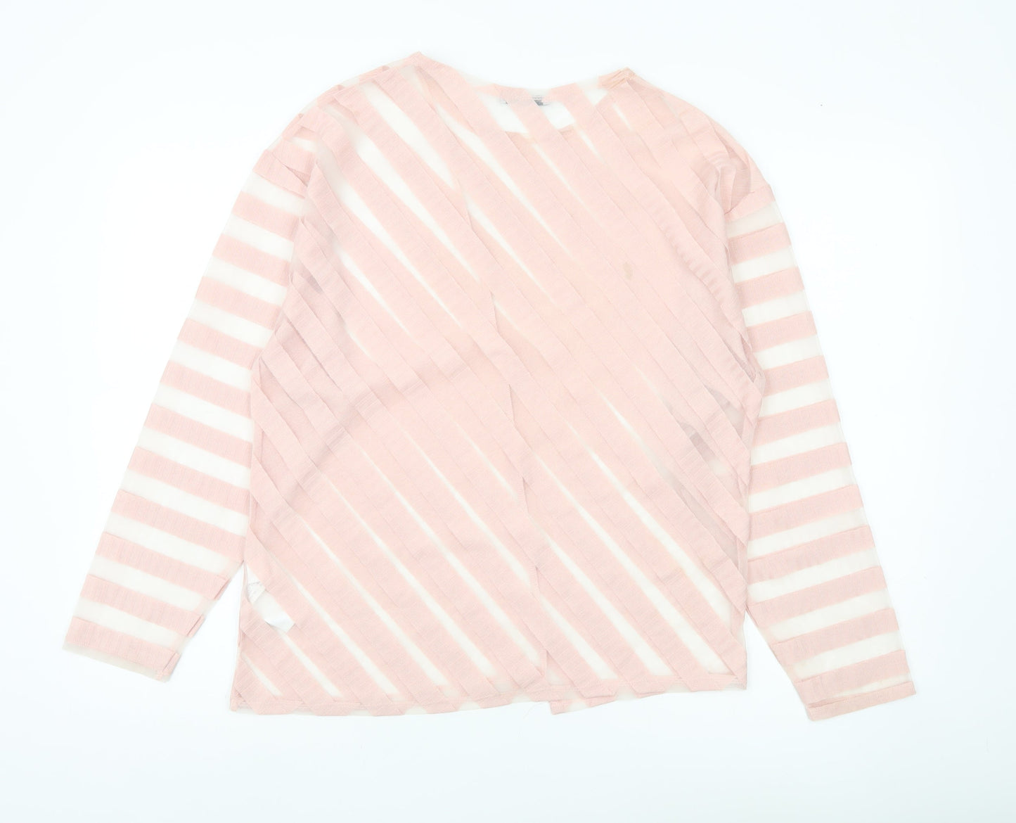 Womens UK Size L Zara Pink Basic Blouse