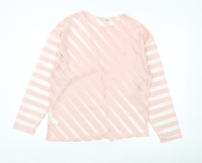 Womens UK Size L Zara Pink Basic Blouse