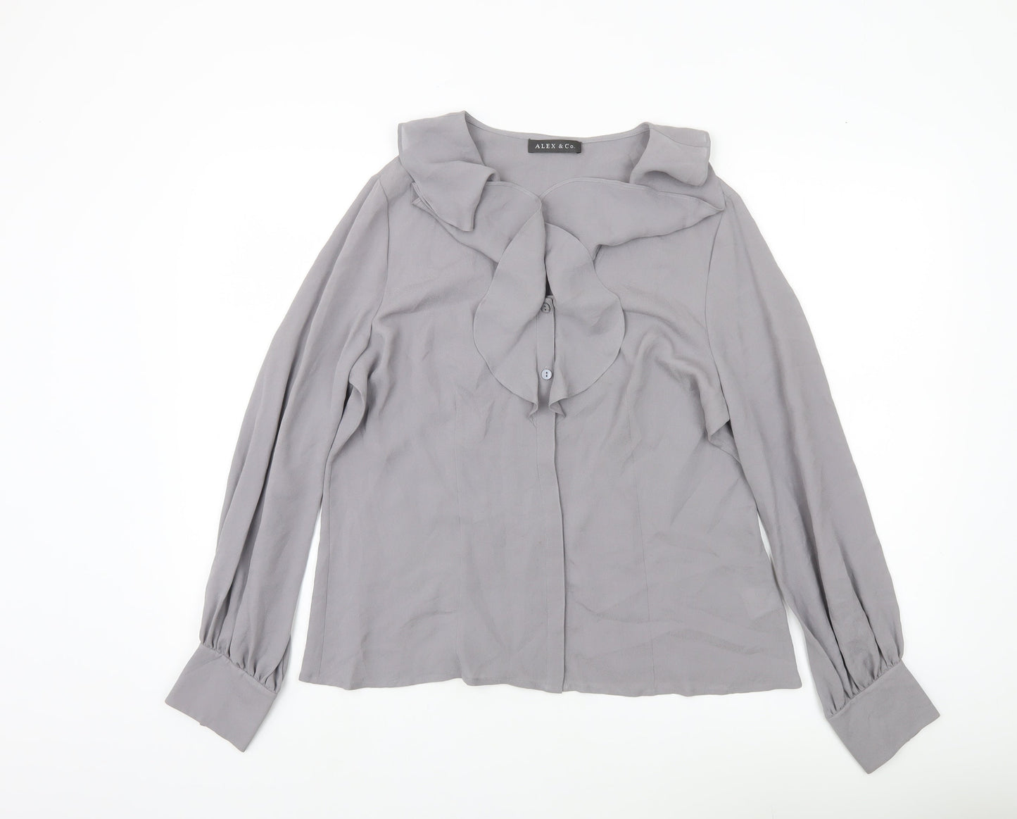 Womens UK Size 14 Alex & Co Grey Tunic Blouse