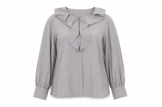 Womens UK Size 14 Alex & Co Grey Tunic Blouse