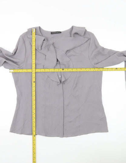 Womens UK Size 14 Alex & Co Grey Tunic Blouse