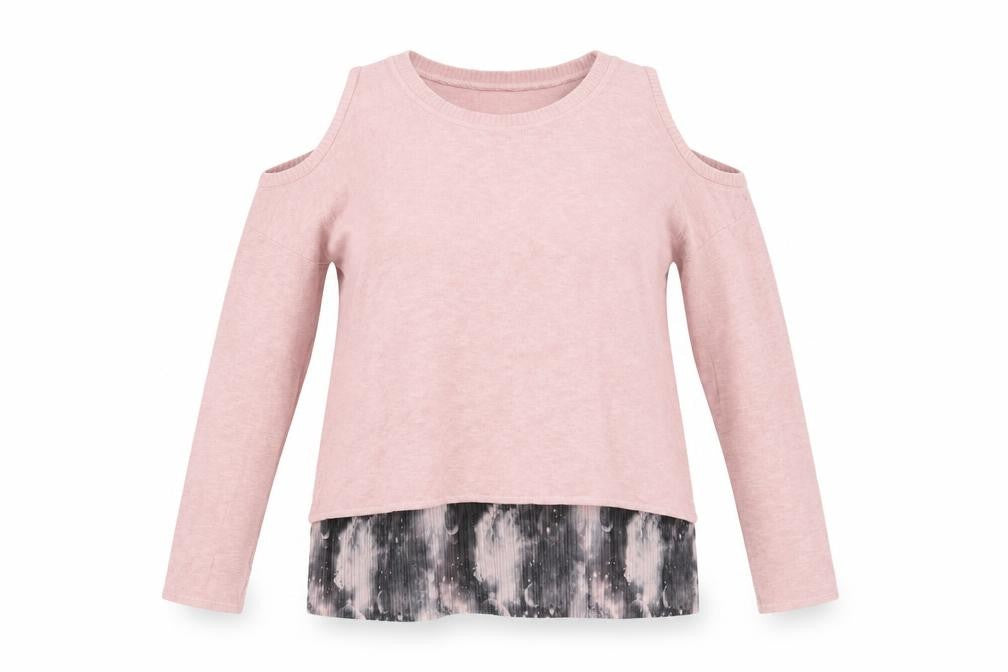 A Postcard From Brighton Womens Pink Cold Shoulder Knit Jumper Size S