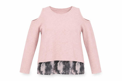 A Postcard From Brighton Womens Pink Cold Shoulder Knit Jumper Size S