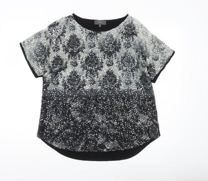 Womens UK Size 10 NEXT Black Basic T-Shirt