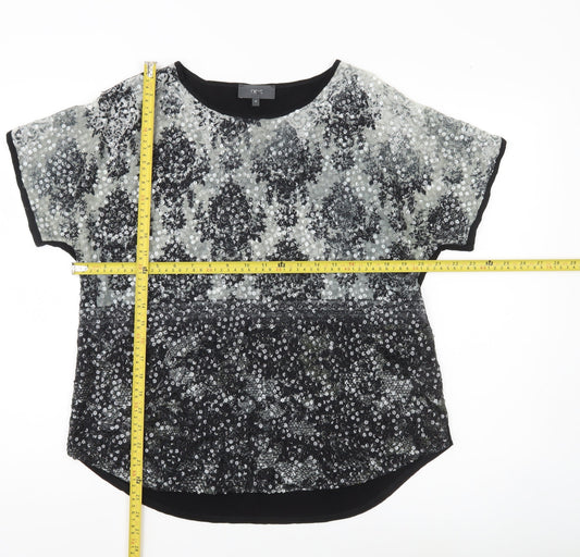 Womens UK Size 10 NEXT Black Basic T-Shirt