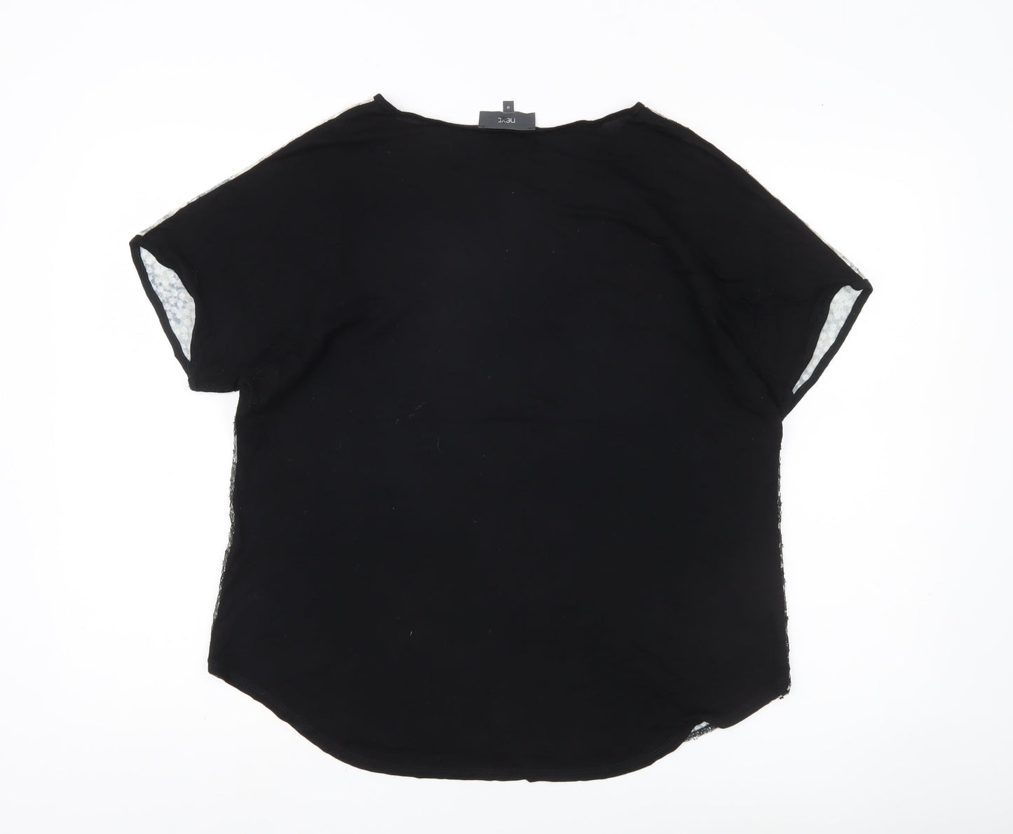 Womens UK Size 10 NEXT Black Basic T-Shirt