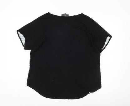 Womens UK Size 10 NEXT Black Basic T-Shirt
