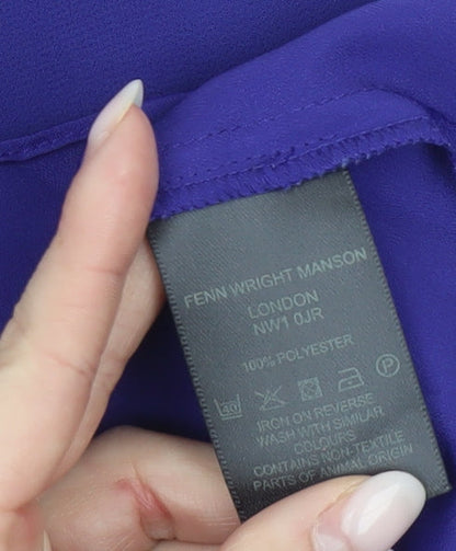 Fenn Wright Manson Women’s Purple Sleeveless Blouse XS UK 8