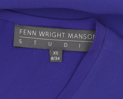 Fenn Wright Manson Women’s Purple Sleeveless Blouse XS UK 8