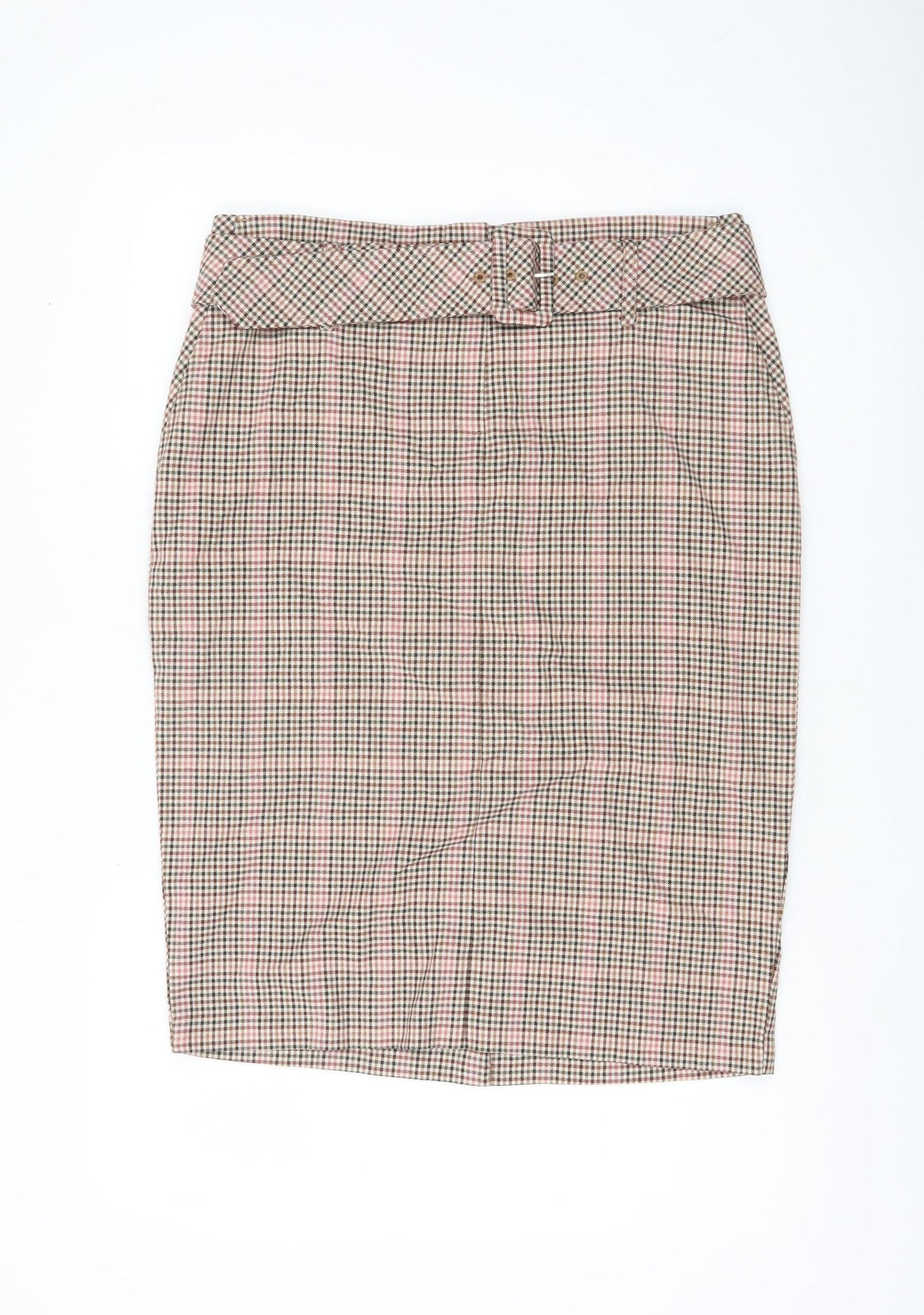 Next Women’s Multicoloured Check Pencil Skirt Size 14 Workwear