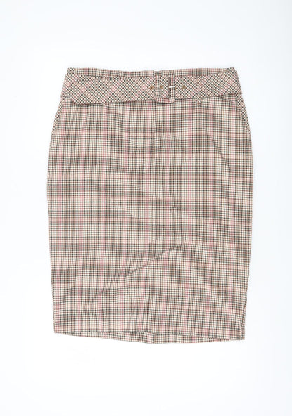 Next Women’s Multicoloured Check Pencil Skirt Size 14 Workwear
