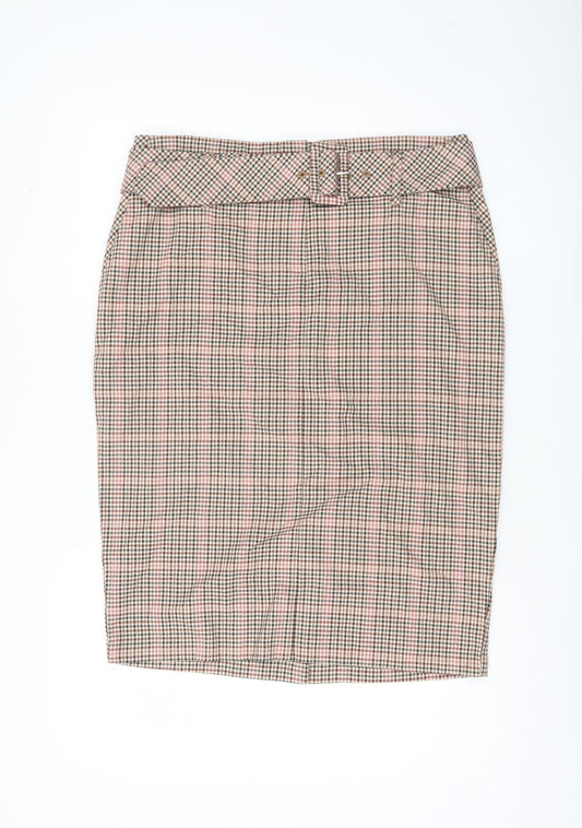 Next Women’s Multicoloured Check Pencil Skirt Size 14 Workwear