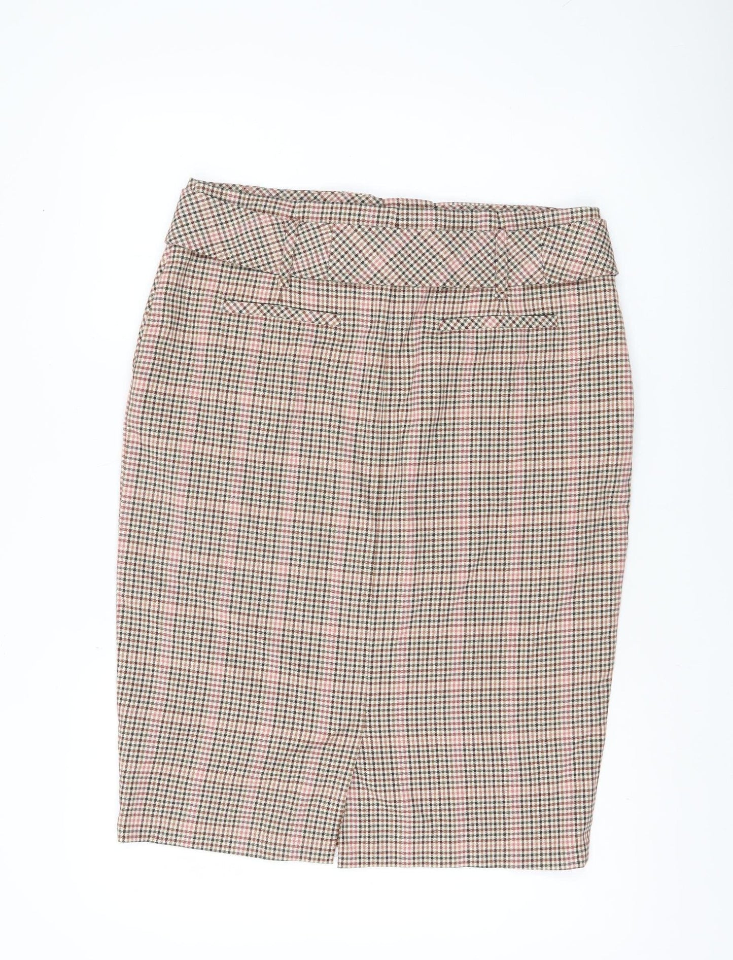 Next Women’s Multicoloured Check Pencil Skirt Size 14 Workwear