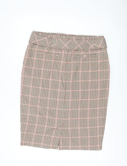 Next Women’s Multicoloured Check Pencil Skirt Size 14 Workwear