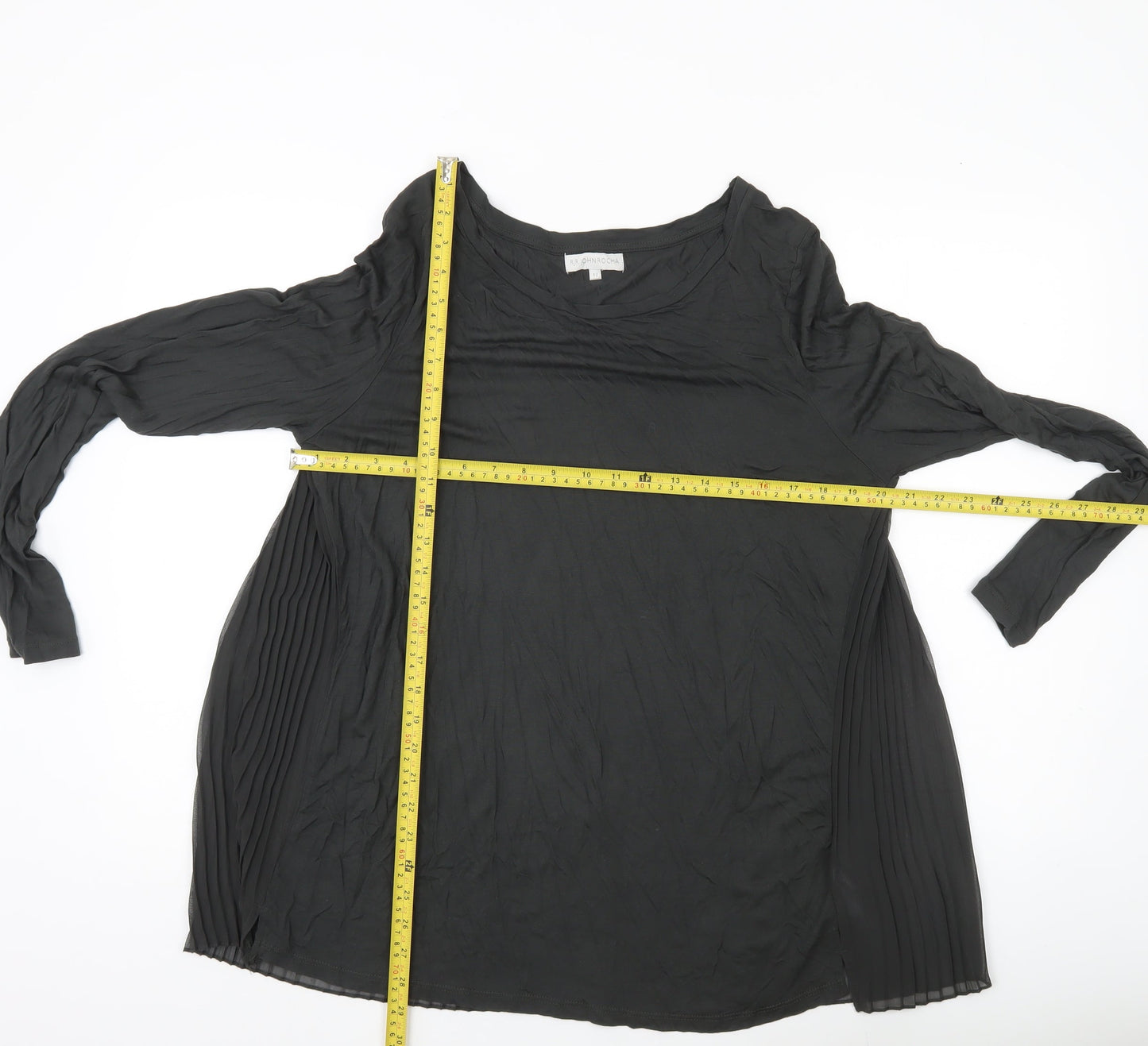 Womens UK Size 12 RJR John Rocha Black Tunic Blouse