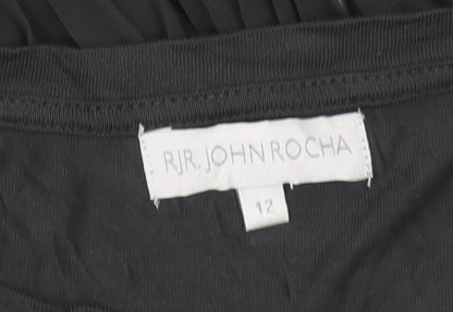Womens UK Size 12 RJR John Rocha Black Tunic Blouse