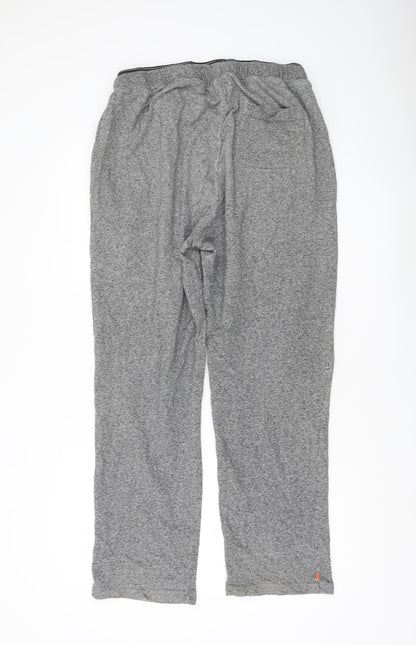 Superdry Women Grey Sweatpants L Regular Fit Cotton Blend Joggers