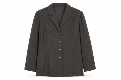 Vicini Women Brown Size 16 Single-Breasted Suit Jacket