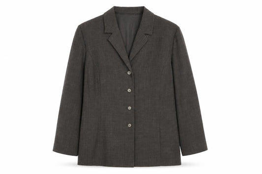 Vicini Women Brown Size 16 Single-Breasted Suit Jacket