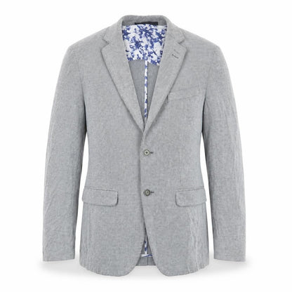 s.Oliver Men’s Grey 36R Suit Jacket Blazer Regular Fit Notch Lapel