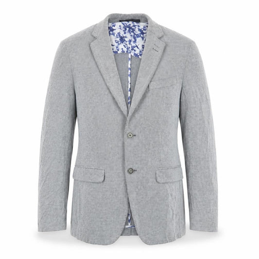 s.Oliver Men’s Grey 36R Suit Jacket Blazer Regular Fit Notch Lapel