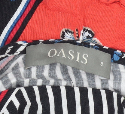 Womens UK Size 8 Oasis Multicoloured Camisole Tank