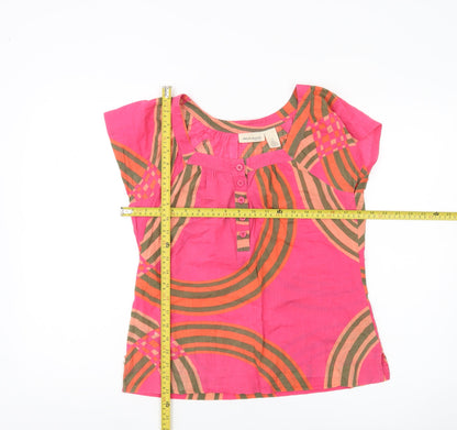 Womens UK Size 2XS DKNY JEANS Pink Tunic Blouse