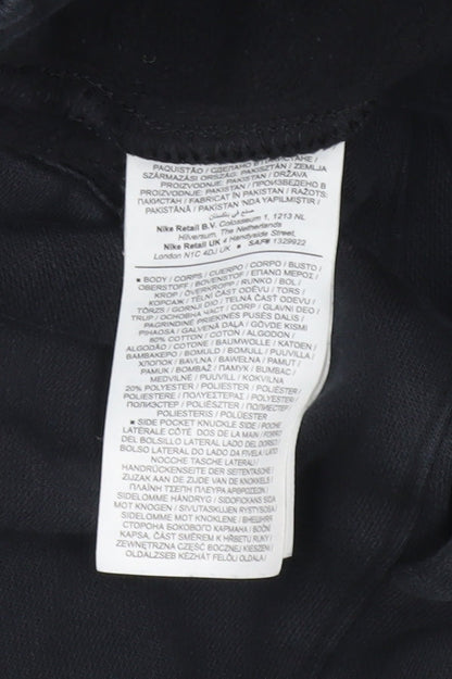 Nike Women Black Jogger Sweatpants Small Logo Elastic Waist