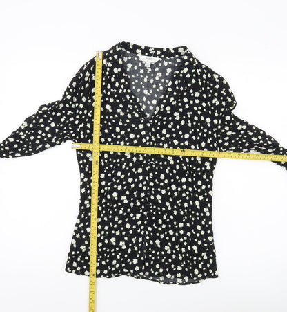 Womens UK Size 6 Marks and Spencer Black Tunic Blouse