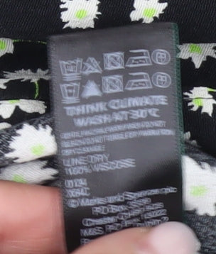 Womens UK Size 6 Marks and Spencer Black Tunic Blouse