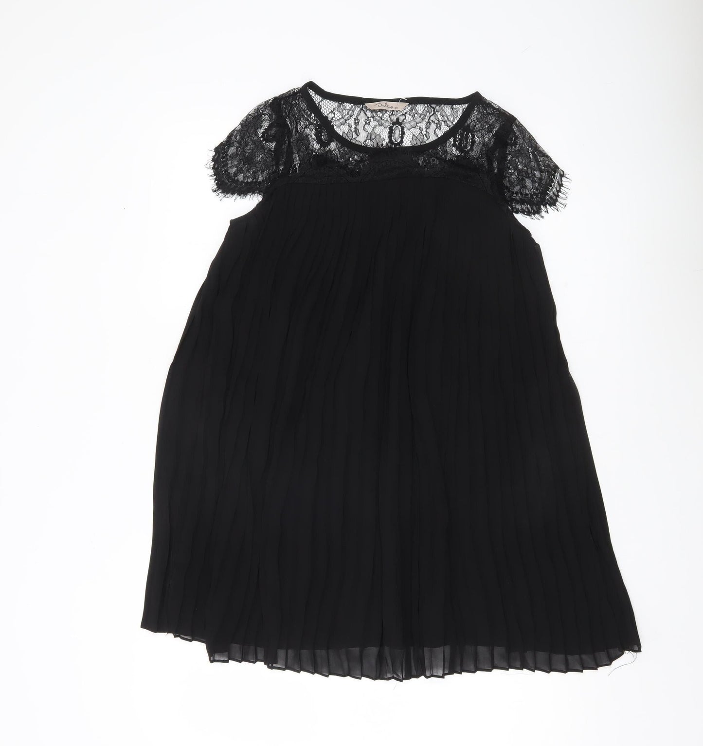 Womens UK Size XS Darling Black Tunic Blouse